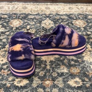 UGG Purple and Orange Women's Platform Slippers